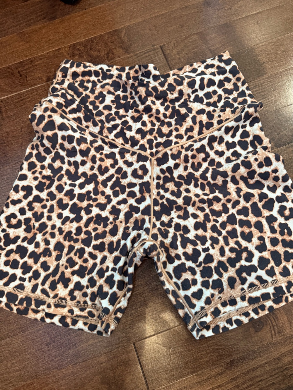 Offline cheetah print bike shorts